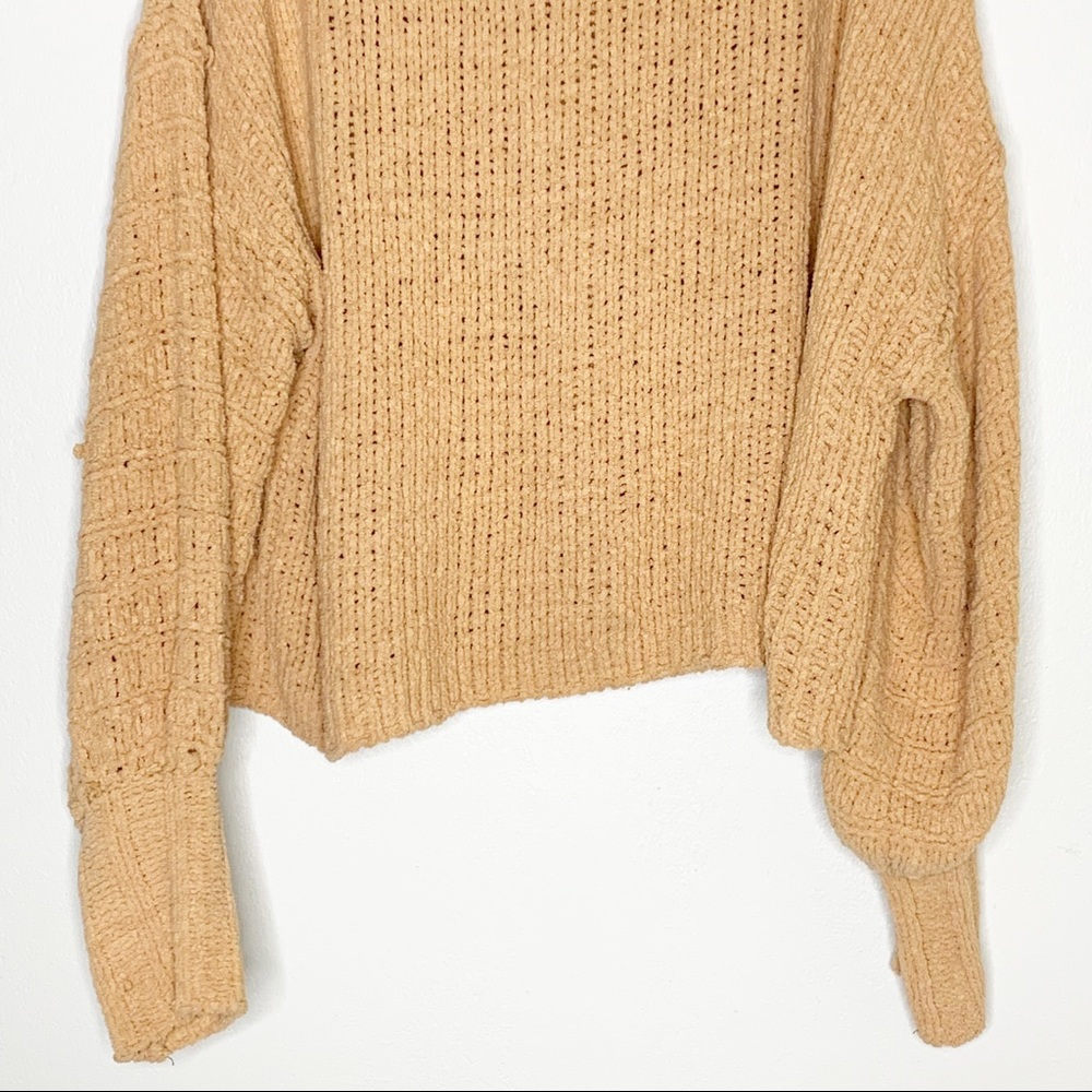 NWT Free People Be Yours Cowl Neck Camel Pullover - Picture 8 of 11